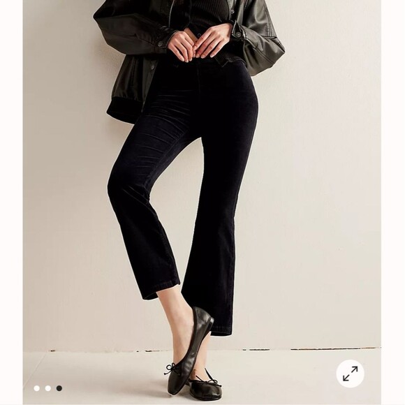 Free People In My Feelings Black Corduroy Bootcut Pants - Picture 8 of 10